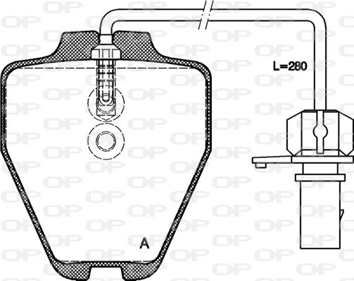 OPEN PARTS Комплект тормозных колодок, дисковый тормоз BPA0752.22